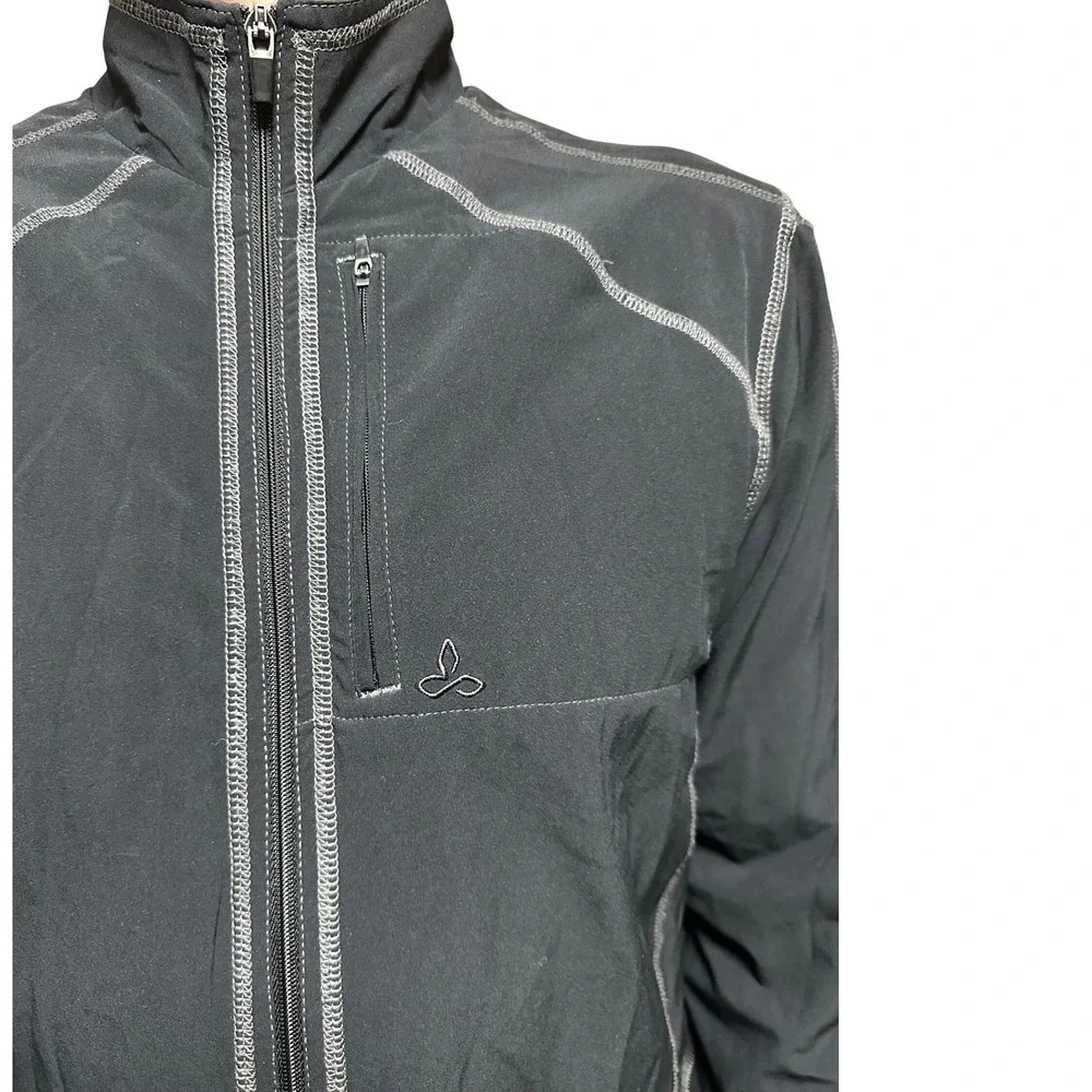 prAna Breathe Jacket Men's L Black Softshell Full Zip Gorpcore Hiking 2009